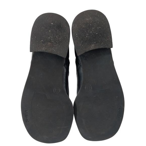 DANELLE! CENTRAL BLACK GENUINE LEATHER BIKER/MOTO CHUNKY HEEL ZIP BOOTS! SZ 6.5M - Picture 10 of 11